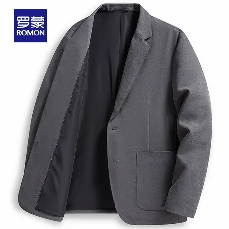 罗蒙男士休闲西装外套2025秋季新款商务绅士西服简约日常通勤上衣图片