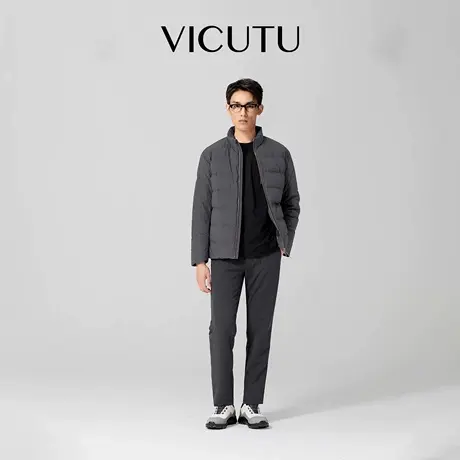 VICUTU威可多男士羽绒服轻盈舒暖鹅绒外套时尚通勤日常百搭鹅绒服图片