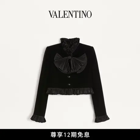 [新品抢先看][12期免息]]华伦天奴VALENTINO女士天鹅绒短外套商品大图