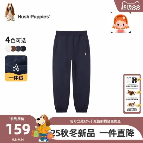 【25冬新品】暇步士童装女童长裤大童一体绒休闲裤儿童宽松运动裤商品大图