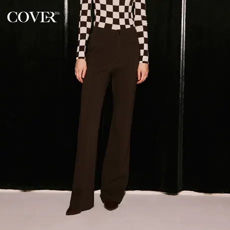 COVER秋季美拉德高腰四面弹休闲裤图片
