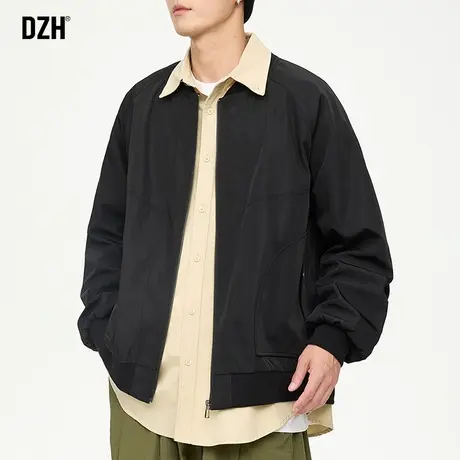 男士美式棒球服男款黑色外套春秋款休闲飞行夹克2023新款潮牌男装商品大图