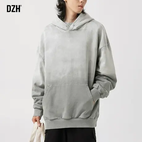 情侣渐变色oversize卫衣男美式连帽重磅2023新款爆款男士秋季外套图片