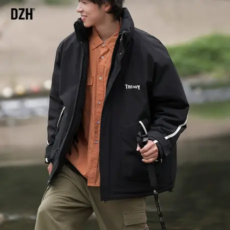 男士美式棉服男款冬季加厚棉衣2024新款立领厚外套男秋冬棉袄冬装商品大图