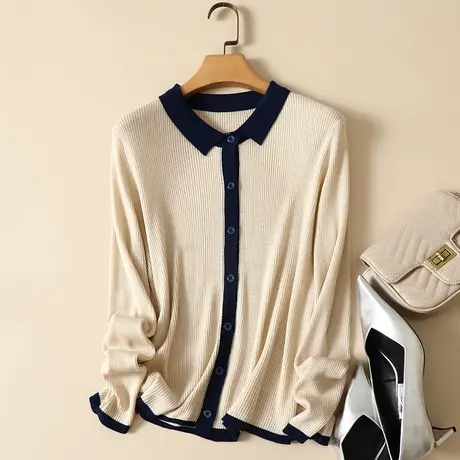 羊毛针织衫女装开衫长袖秋季2022年新款早秋爆款上衣秋装毛衣外套图片