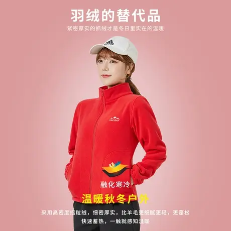 中老年女装2023新款秋冬摇粒绒外套妈妈装大码加绒加厚抓绒卫衣女商品大图