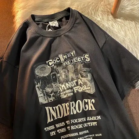 大码原宿风显瘦宽松趣味印花短袖T恤女时尚潮流夏季半袖上衣ins潮商品大图