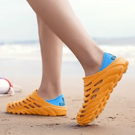 夏季男士雨鞋防水鞋防滑洗车工作水胶鞋户外镂空洞洞鞋男涉水鞋男商品大图