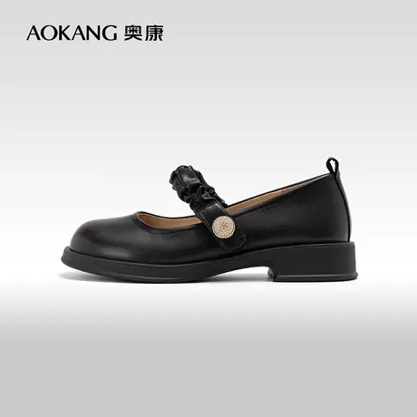 奥康女鞋 2024春季新款优雅百搭玛丽珍单鞋时尚一字带浅口单鞋商品大图