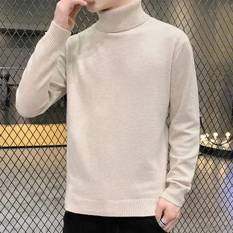 高领毛衣男秋冬内搭长袖针织打底毛衫男款纯色百搭保暖冬装线衣服商品大图