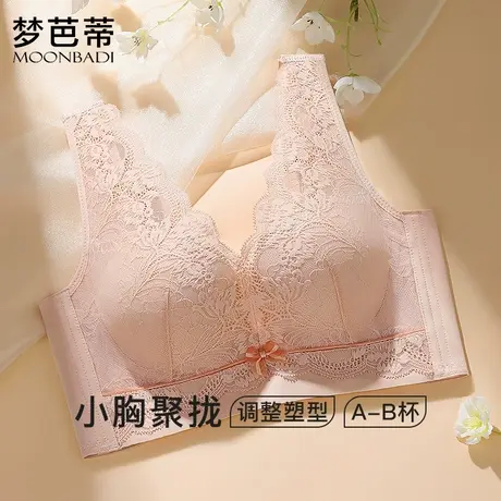 梦芭蒂小胸聚拢内衣女美背无钢圈上托调整型收副乳文胸罩如思浅月商品大图