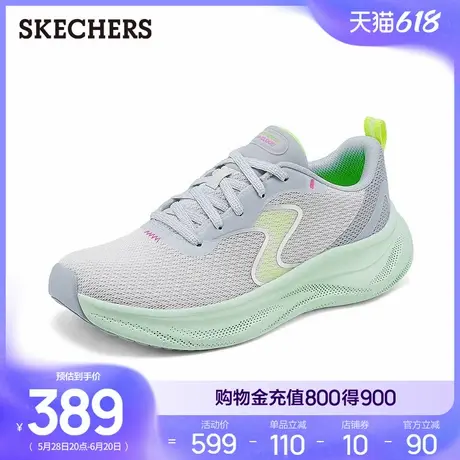 斯凯奇休闲运动鞋2025新款夏季女鞋厚底缓震跑步鞋轻便网面透气鞋商品大图