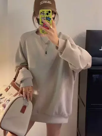 2023高街卫衣设计感休闲宽松卫衣秋季新款韩系慵懒风显瘦套头上衣商品大图