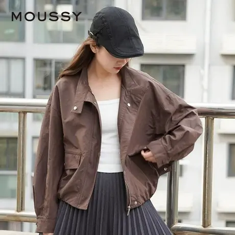 MOUSSY 2025夏季新品简约通勤三色短款花苞夹克外套028ISX30-2851图片