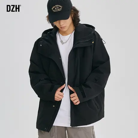 男士美式机能风冲锋衣外套男春秋季2023新款潮牌户外运动工装夹克商品大图