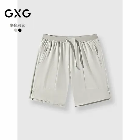 25年夏季新品GXG男装纯色简约工装休闲短裤男士通勤直筒短裤商品大图