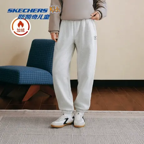Skechers斯凯奇秋冬新款男款舒适长裤抓绒保暖百搭运动休闲裤子商品大图