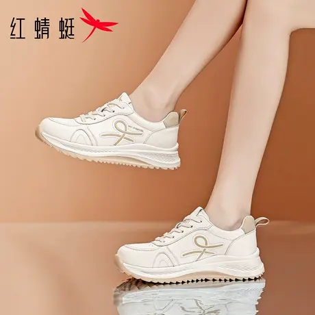 红蜻蜓女鞋秋冬新款白色鞋子平底女士休闲运动鞋女大码旅游鞋春季商品大图