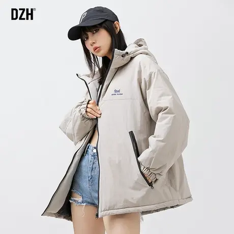 男女同款冬装高级感棉服男冬季连帽冲锋衣2023年新款加厚棉衣外套商品大图