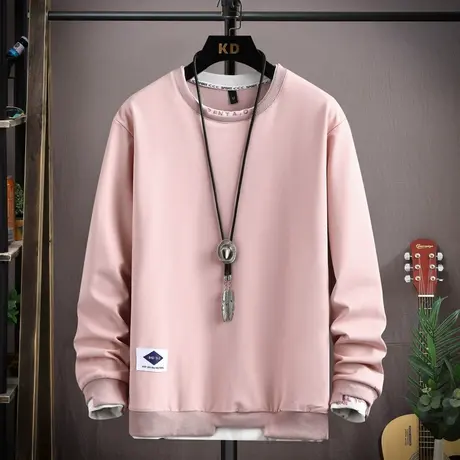 长袖t恤男潮牌潮流春秋款卫衣男圆领体恤秋衣打底衫青少年上衣服商品大图