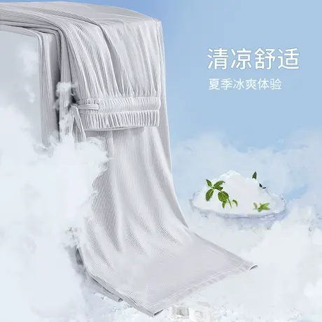 ZR真维斯灰色冰感裤女2023新款夏季休闲高级感垂感女士冰丝阔腿裤商品大图