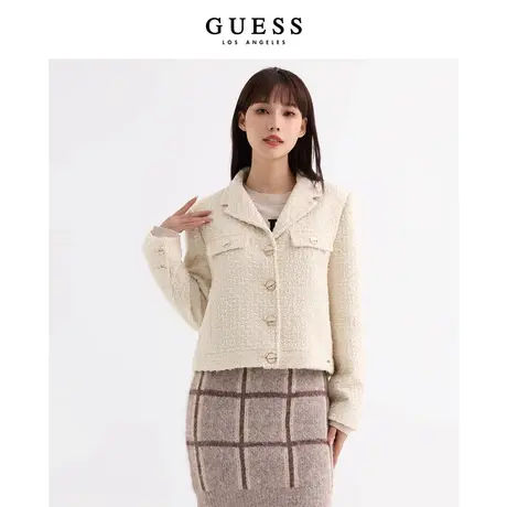 【秀智明星同款】GUESS 女士气质小香风外套-YN3W2850商品大图