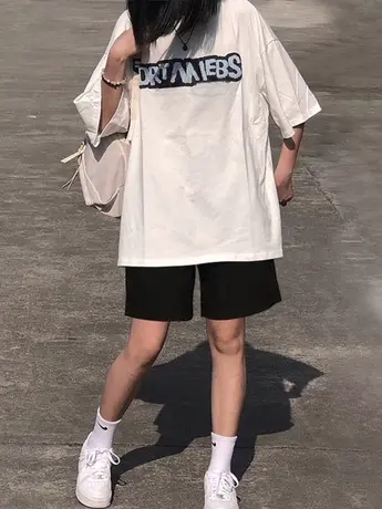 运动短裤女夏季bf宽松外穿高腰2023新款休闲跑步阔腿五分裤潮ins商品大图