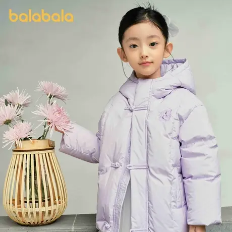 巴拉巴拉童装儿童羽绒服新中式2024冬装新款男童女童连帽国风外套商品大图