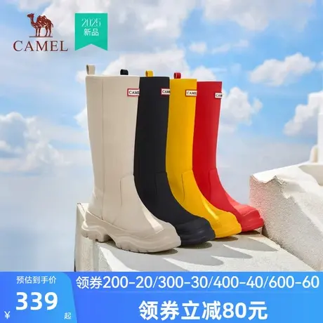 骆驼女鞋2025秋季新款舒适百搭厚底增高时装靴显瘦通勤休闲长靴女商品大图