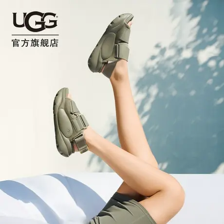 UGG2023夏季新款女士休闲舒适纯色露趾时尚厚底束带凉鞋 1137413商品大图