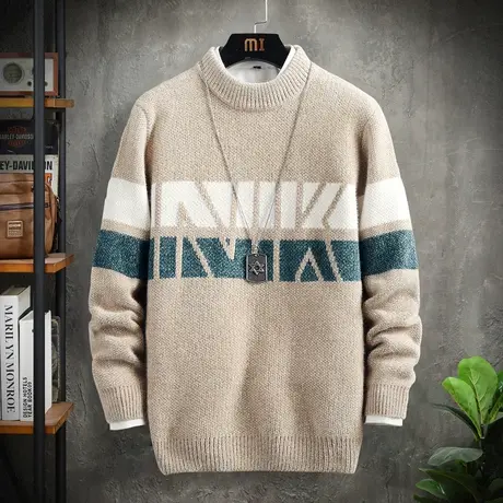 春秋装毛衣男半高领针织衫薄款上衣青少年线衣秋季线衫中学生秋衣商品大图