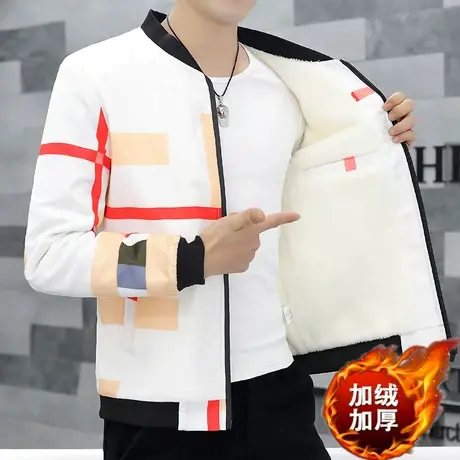 棉衣男冬季外套2025加绒加厚羽绒棉服潮流韩版修身短款棉袄男冬装商品大图
