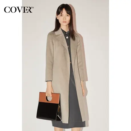 COVER冬季美拉德外套双面山羊绒大衣商品大图