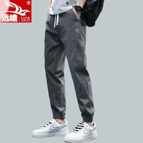 男士休闲裤男夏季薄款宽松直筒束脚长裤夏天2022新款百搭裤子男款商品大图