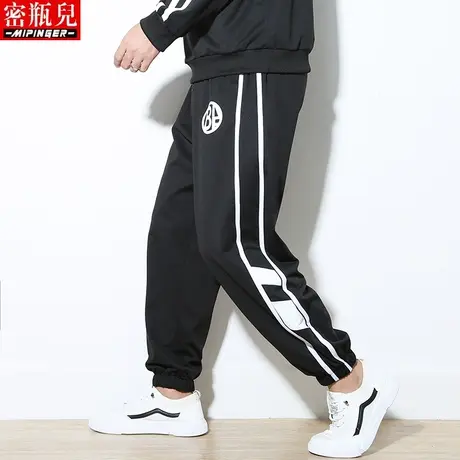 密瓶儿秋季运动裤男男士卫裤宽松潮流胖子加肥加大潮流裤子休闲裤商品大图