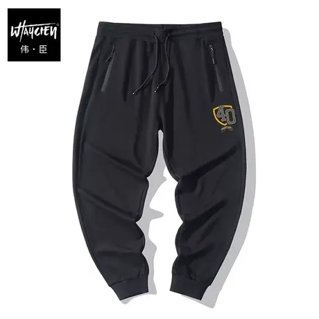 伟臣潮牌大码男装秋冬新品男式休闲裤胖子加肥加大宽松小脚运动裤商品大图