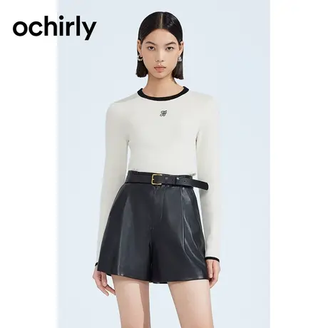 【购后】 欧时力澳洲美丽诺羊毛高级巴素兰工艺软糯针织毛衣女图片