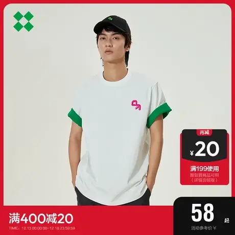 SEMIRPLUS潮牌短袖T恤2023春夏新款男女情侣圆领体恤oversize图片