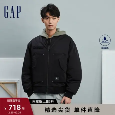 【断码优惠】Gap男装冬季防泼水夹棉廓形飞行员夹克外套836569图片