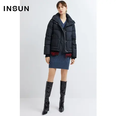 INSUN恩裳春季耐磨防撕裂阻尘鹅绒羽绒服图片