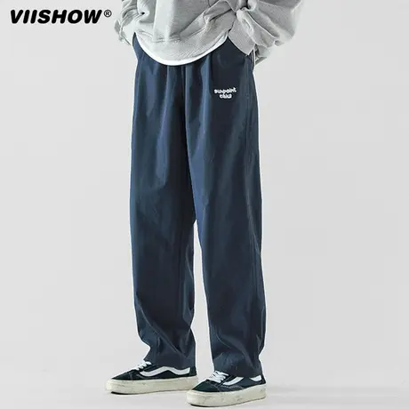 VIISHOW休闲工装裤男士高街百搭休闲长裤子潮牌学生直筒阔腿裤商品大图