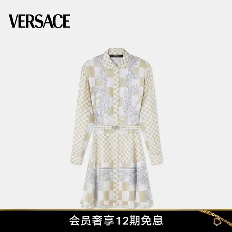 【秀场同款】VERSACE/范思哲 女士Medusa Contrasto迷笛连衣裙图片