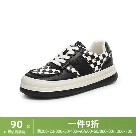 骆驼小白鞋女 春秋新款厚底真皮网红ins街拍潮流板鞋休闲女鞋商品大图