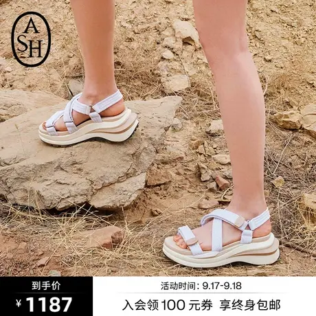 ASH女鞋新款SUNNY时尚撞色魔术贴增高鞋运动凉鞋女8商品大图
