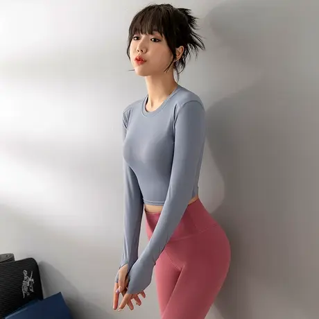 瑜伽服女夏天速干衣专业时尚高端跑步健身房网红运动套装夏季薄款商品大图