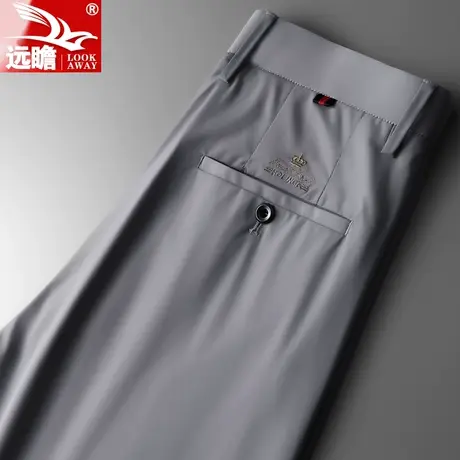 夏天薄款休闲裤男夏季2023新款长裤宽松直筒百搭速干冰丝裤子男款商品大图