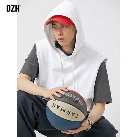 男士美式运动篮球健身背心男款马甲男秋季训练连帽衫无袖上衣坎肩商品大图