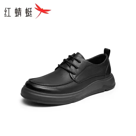 【好物体验专享】红蜻蜓休闲皮鞋男士2024春季新款牛皮商务通勤鞋图片
