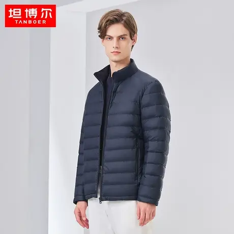 【商场同款】坦博尔2022年新款轻薄羽绒服男大码秋冬外套TA330281图片