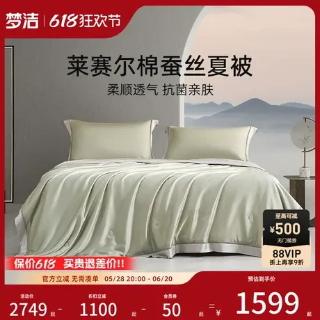 【商场同款】梦洁莱赛尔玻尿酸桑蚕丝夏被空调被抗菌被子丝语江南图片
